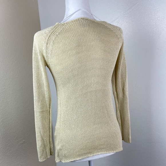 Vero Moda Cream Chunky Knit Long Sleeve Sweater women’s size XS - Picture 4 of 10